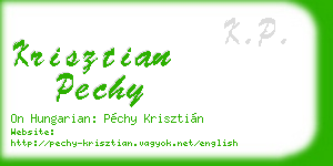 krisztian pechy business card