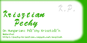 krisztian pechy business card